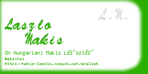 laszlo makis business card